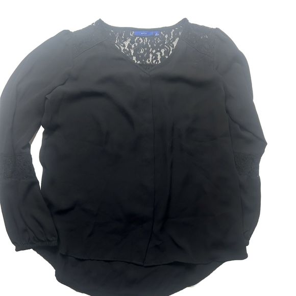 Apt 9 M Women’s Black Longsleeve Blouse Top - Picture 1 of 2